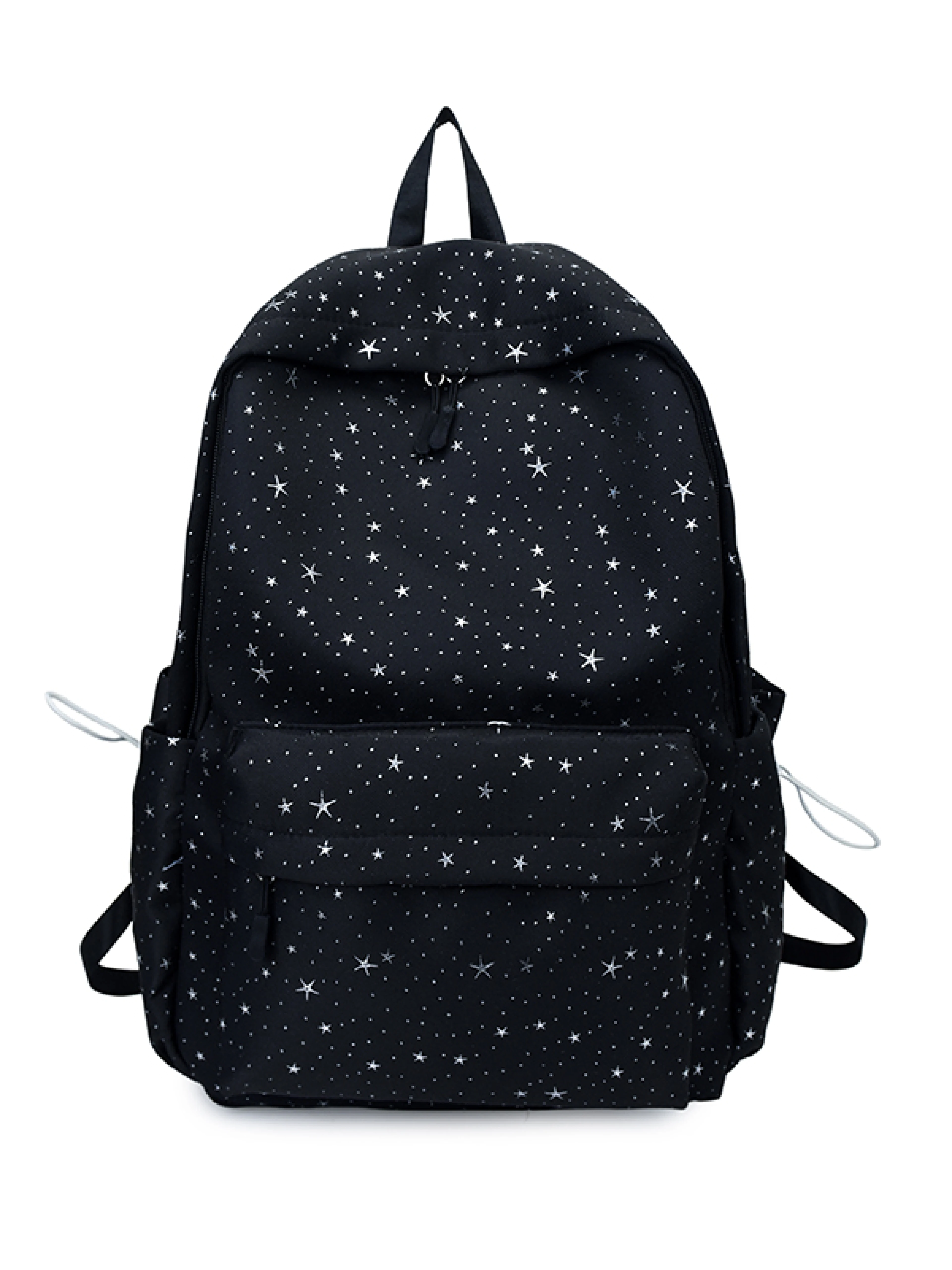 粉色星星印花双肩包女韩版轻便中学生书包少女大容量休闲旅行背包